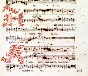 Agnus Dei z „Magów Mantui” Giovanniego Pierluigiego da Palestrina (1525-1594), włoskiego kompozytora. autorstwa Giovanni Pierluigi da (after) Palestrina