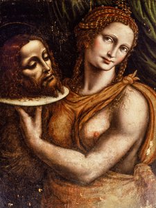 Salome z głową Jana Chrzciciela (olej na panelu)