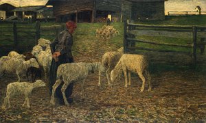Powrót do składania — Giovanni Segantini (1858-1899) autorstwa Giovanni Segantini