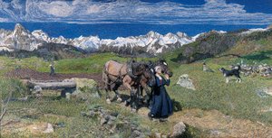 Wiosna w Alpach, 1897 autorstwa Giovanni Segantini