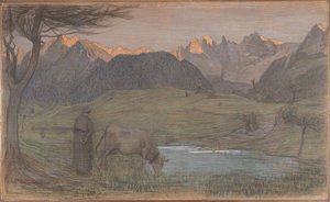 Studium do filmu "La Vita" autorstwa Giovanni Segantini