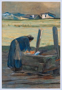 Podkładka przy fontannie autorstwa Giovanni Segantini