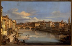 Widok na Arno i Ponte Vecchio, Florencja