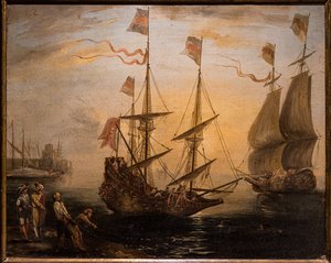 Marina i dwa żaglowce