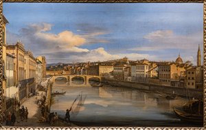 Widok na Arno z mostu Alla Carraia