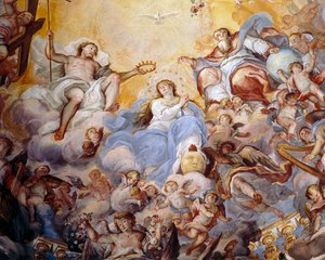 Koronacja Matki Boskiej, 1725 autorstwa Giovanni Tuccari