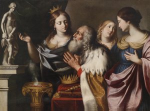 Żony króla Salomona doprowadziły go do bałwochwalstwa autorstwa Giovanni Venanzi di Pesaro