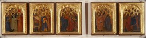 Predella, Poliptyk Świętych, Dziewic i Męczenników (tempera na panelu) autorstwa Giovanni da Milano