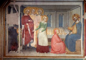 Życie Dziewicy: Chrystus w Domu Marty i Maryi (Fresco