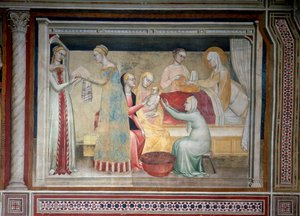 Życie Dziewicy: narodziny Maryi (Fresco