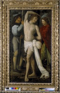 Św. Roch, Św. Sebastian i Św. Małgorzata (olej na płótnie) autorstwa Giovanni de Busi Cariani
