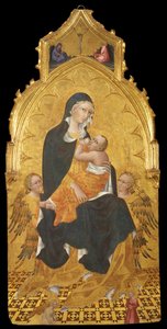 Madonna z Dzieciątkiem i Aniołami. Zwiastowanie, c. 1440 autorstwa Giovanni di Paolo