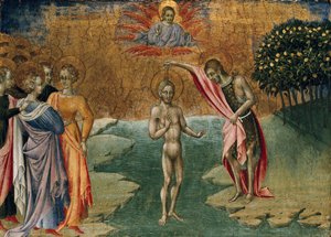 Chrzest Chrystusa, ok. 1460 autorstwa Giovanni di Paolo