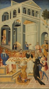 Głowa świętego Jana Chrzciciela przyniesiona przed oblicze Heroda autorstwa Giovanni di Paolo