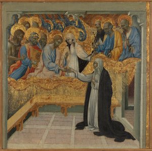 Mistyczne małżeństwo św. Katarzyny ze Sieny. autorstwa Giovanni di Paolo