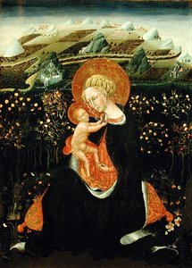 Madonna Pokory, ok. 1450-60 (tempera na panelu) autorstwa Giovanni di Paolo di Grazia