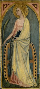 Św. Katarzyna, ok. 1400 (tempera na drewnie topoli) autorstwa Giovanni di Paolo di Grazia