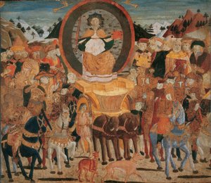 Le triomphe de la gloire - Triumf Sławy - (Lo Scheggia) Giovanni di Ser Giovanni (1406-1486). Tempera na panelu