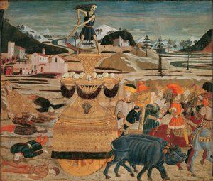 Le triomphe de la mort - Triumf Śmierci - (Lo Scheggia) Giovanni di Ser Giovanni (1406-1486). Tempera na panelu