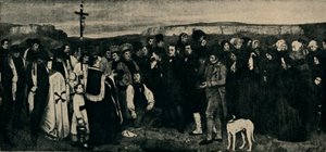 Pogrzeb w Ornans, ok. 1850, 1935. autorstwa Giraudon