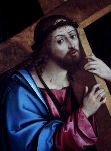 Chrystus niosący krzyż, autorstwa Girolamo Marchesi znanego jako Cotignola (ok. 1471-1540), tempera na płótnie, 41x56 cm. autorstwa Girolamo Marchesi da Cotignola