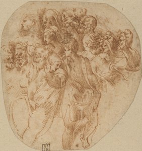 Figury Studia [rekto] autorstwa Girolamo Mazzola Bedoli