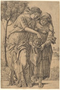 Judyta z głową Holofernesa autorstwa Girolamo Mocetto after Andrea Mantegna