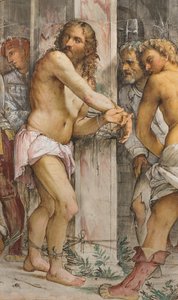 Aleja Środkowa, Piąte Przęsło Południowe, Biczowanie Chrystusa, Jerome Romanino autorstwa Girolamo Romanino