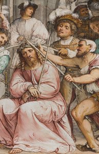 Nawa Środkowa, Czwarte Przęsło Południowe, Koronacja Cierniowa, Girolamo Romanino autorstwa Girolamo Romanino