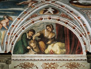 Historia Judyty i Holofernesa, Fragment fresków Girolamo Romanino (ok. 1484-po 1559), na zlecenie Bernardo Clesio