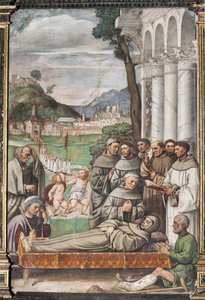 Śmierć św. Antoniego, Szkoła Świętego autorstwa Girolamo Tessari
