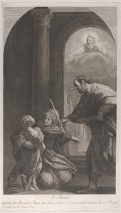 Św. Anna klęcząca trzymająca Dziewicę..., 1760-1800.