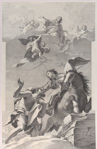 Św. Marcin na koniu oddając płaszcz żebrakowi..., 1760-1800.