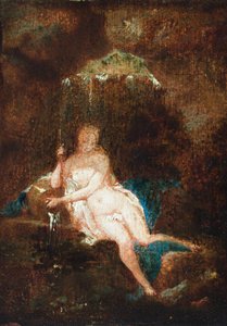 Bogini rzeki (olej na papierze położony na panelu) autorstwa Giulio (follower of) Carpioni