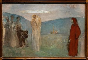 Dante i Beatrycze autorstwa Giulio Aristide Sartorio
