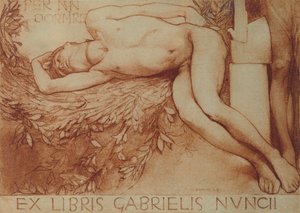 Karta Ex Libris dla Gabriele d