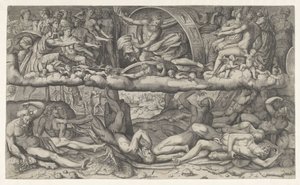 Bitwa Bogów i Gigantów La lotta fra dei e gigantic autorstwa Giulio Bonasone (attributed to)