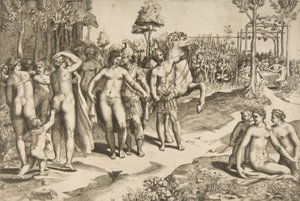 Aleksander i Roksana, 1531-76. autorstwa Giulio Bonasone