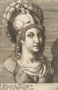 Popiersie Bellony, ca. 1531-76. autorstwa Giulio Bonasone