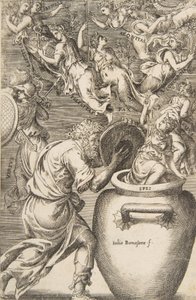 Epimeteusz otwiera puszkę Pandory, 1531-76.
