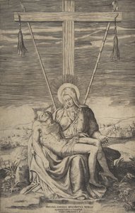 Pieta pod Krzyżem Golgaty, 1547. autorstwa Giulio Bonasone