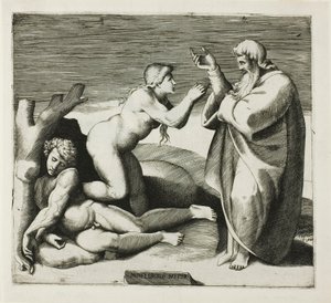 Stworzenie Ewy autorstwa Giulio Bonasone