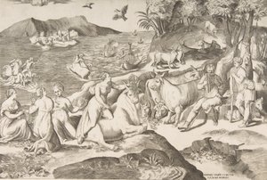 Gwałt Europy, 1546. autorstwa Giulio Bonasone