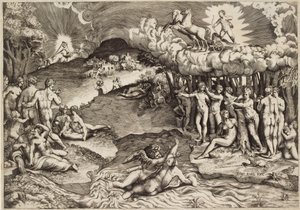 Triumf miłości, 1545 autorstwa Giulio Bonasone
