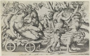 Triomf van Bachus autorstwa Giulio Bonasone