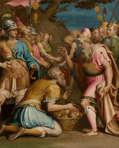 Kaplica SS Sakramentu, drugie przęsło od strony południowej, Giulio Campi, Ofiara Melchizedeka 1569