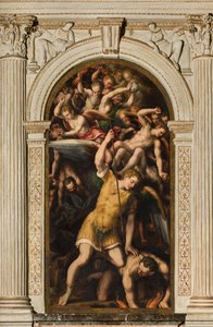 Północny Transept, Ołtarz św. Michała Archanioła, Archanioł Michał zabijający złego, Giulio Campi 1566