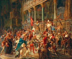 Mobilizacja żołnierzy Viva Messer Vittore Pisani!, 1864. autorstwa Giulio Carlini