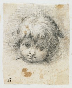 Portret dziecka (czarna kreda) autorstwa Giuseppe Cesari