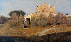 Dom Diego Martelliego, Giuseppe Abbati (1836-1868), olej na płótnie, 25x42 cm